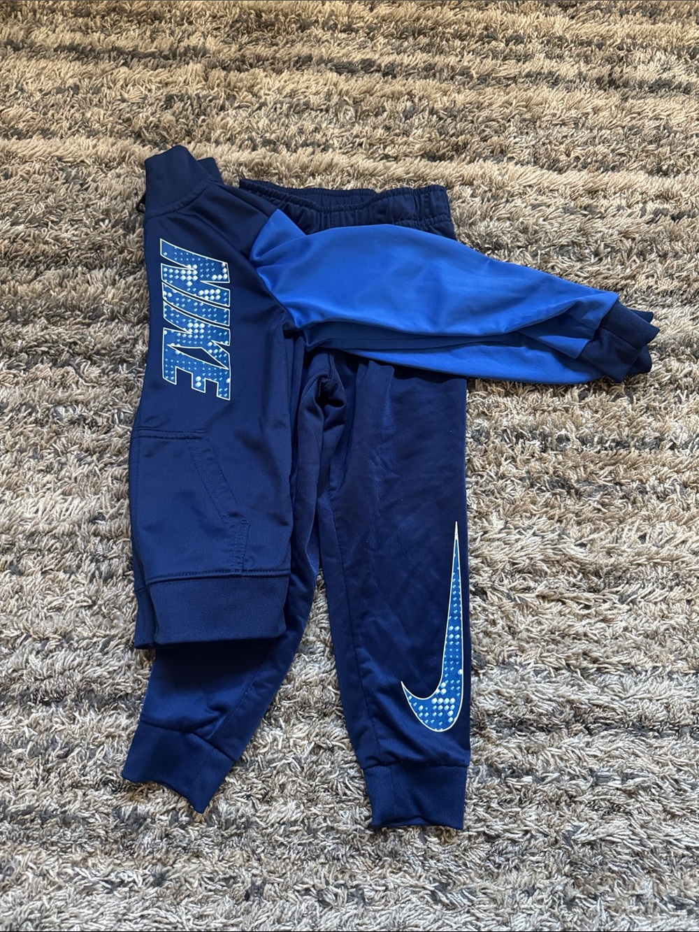Nike Kids Navy & Royal Blue Jogger Set - Logo Detail